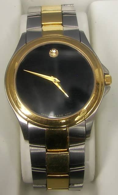 movado museum mens watch gold